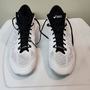 MEN ASICS Shy Elite FF MT  White Pure Silver Volleyball Sneakers Size 16